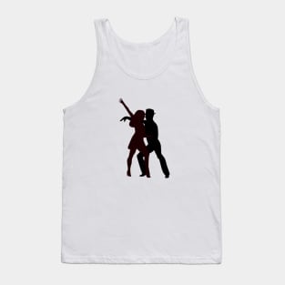 Silhouette of Salsa Dancers - Illustration Tank Top